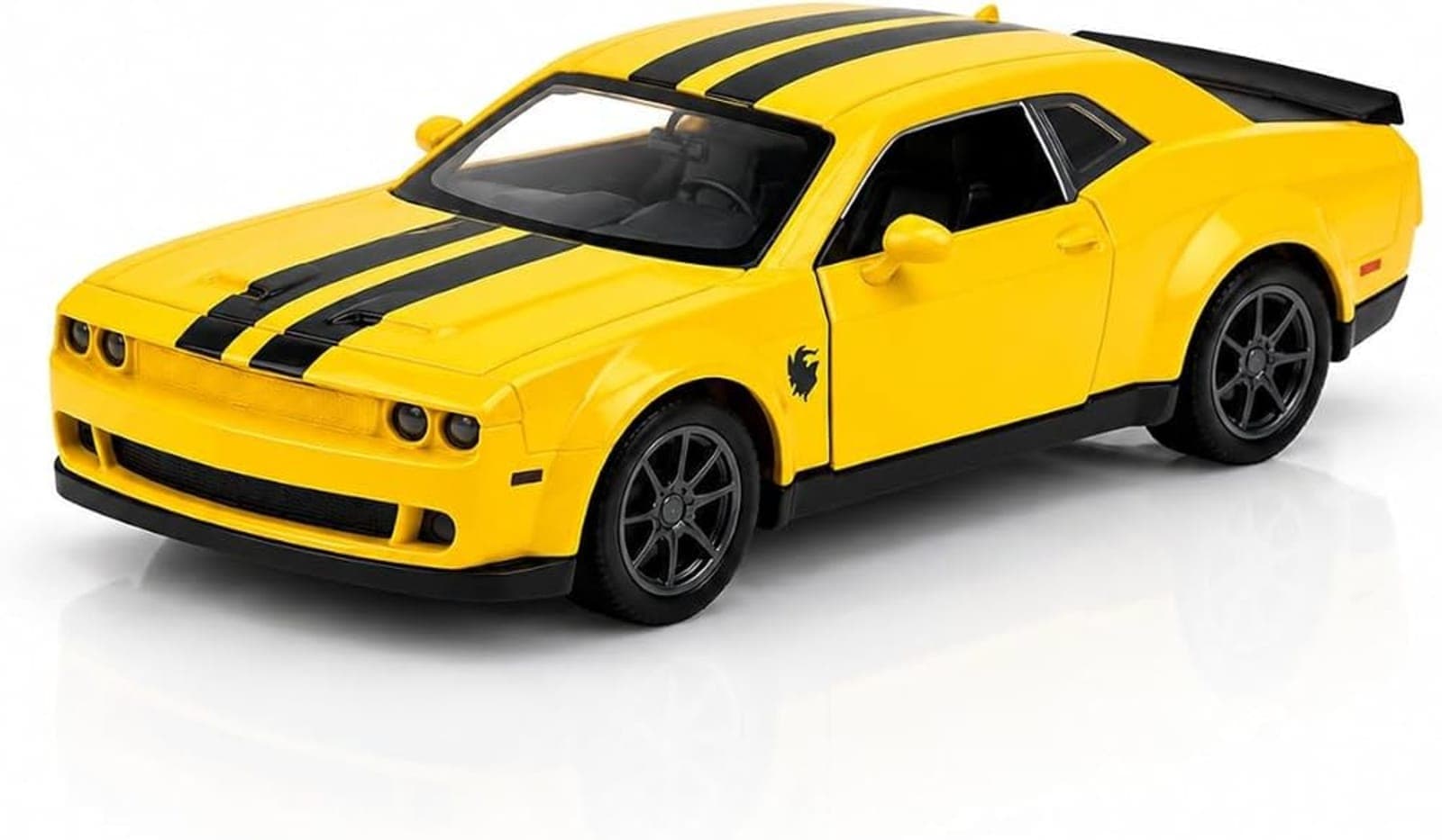 Yellow dodge die-cast car