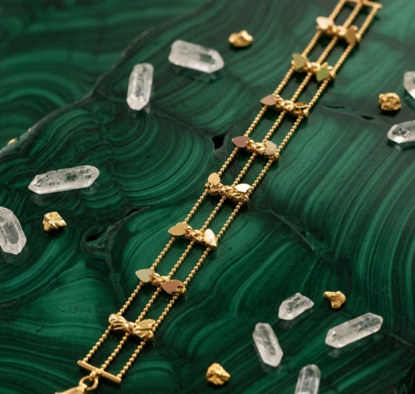 Three strand gold chain